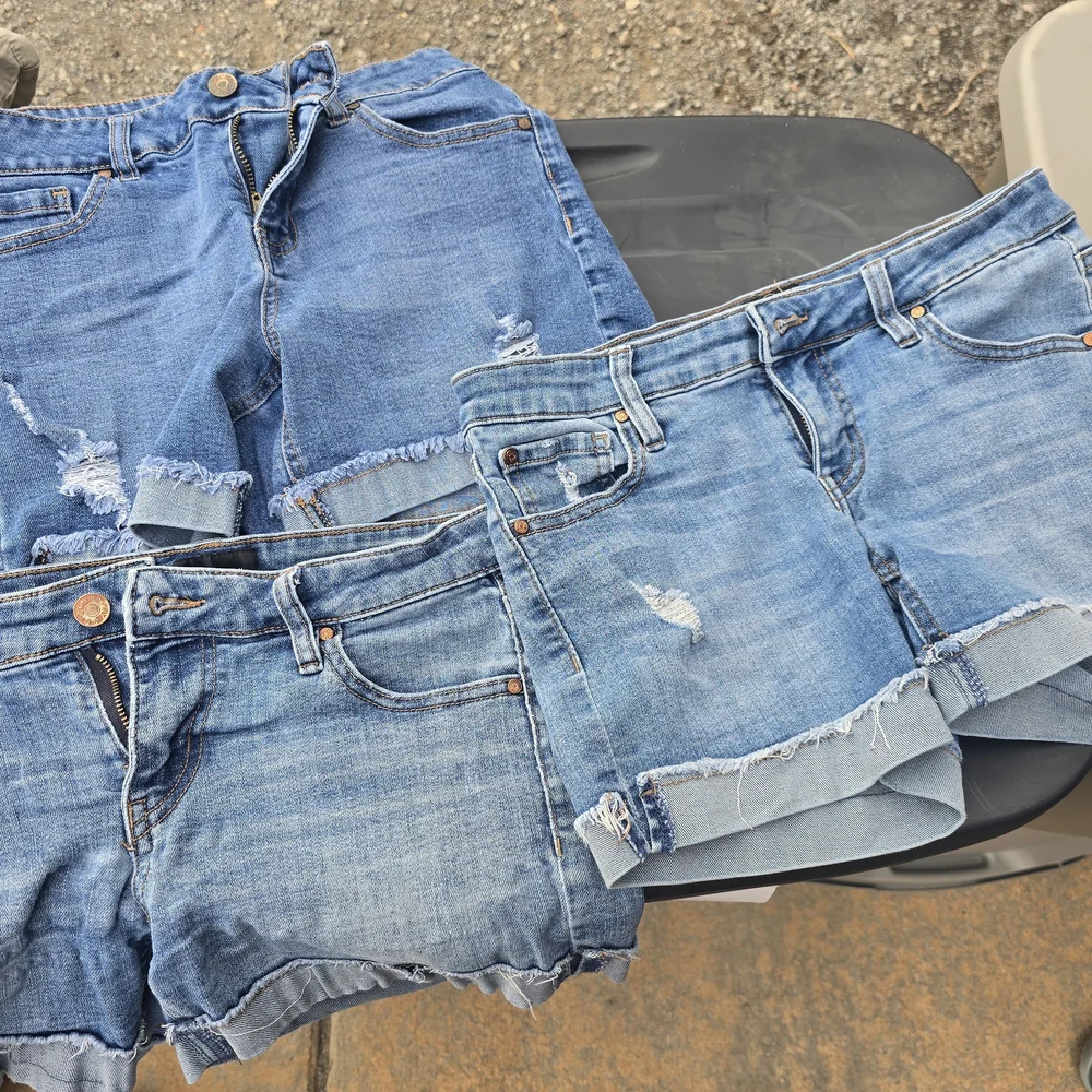 Celebrity Pink Distressed Blue Jean Shorts - Picture 1 of 3